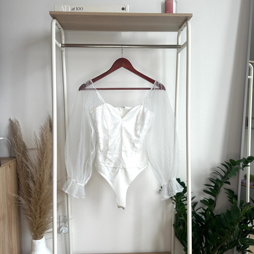 Intricate Puff Sleeve Bodysuit